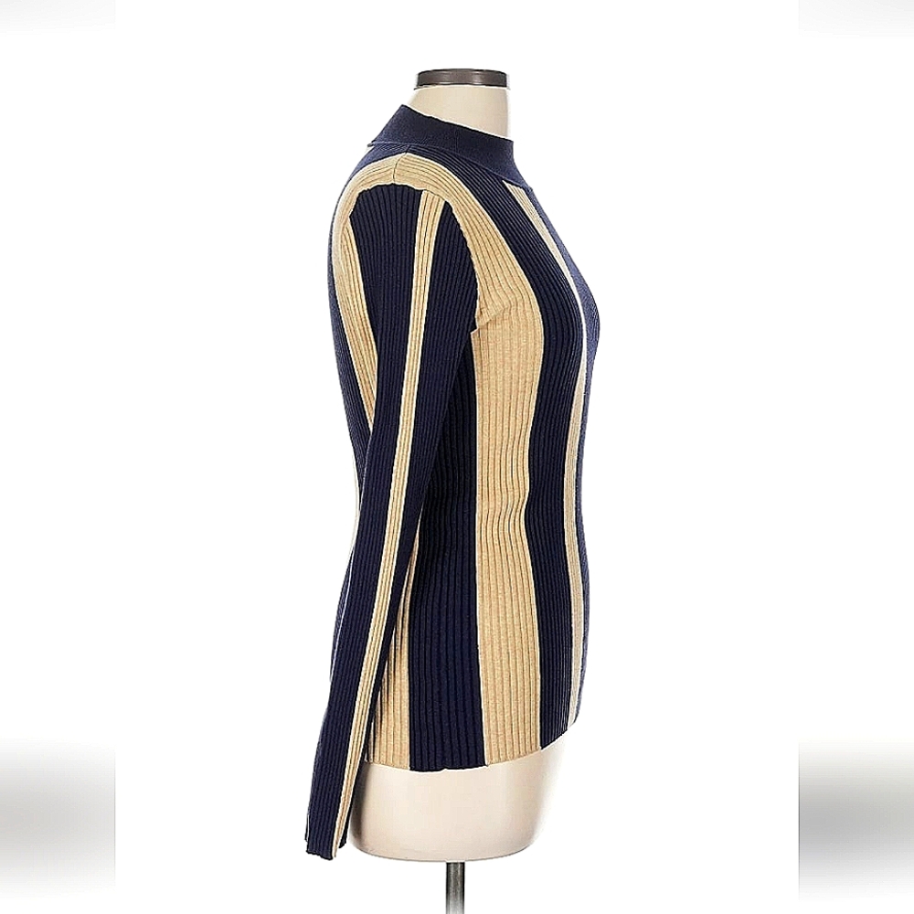 Scotch & Soda Vertical Ribbed Stripes Sweater 70s Vibe Excel Used Cond Large Top - Picture 3 of 7